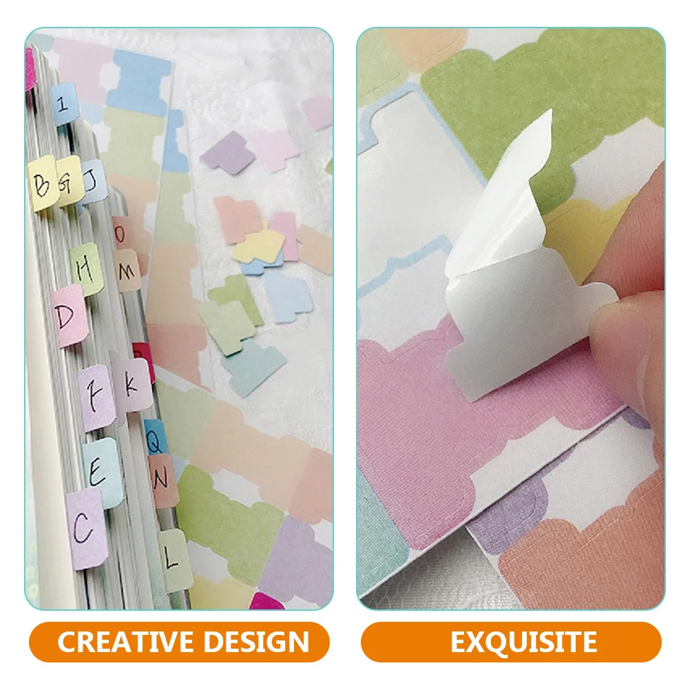 

20 Sheets Anti-Tear Classification Sticky Index Tabs Writable Book Annotation Supplies for Reading Files Planners Office School