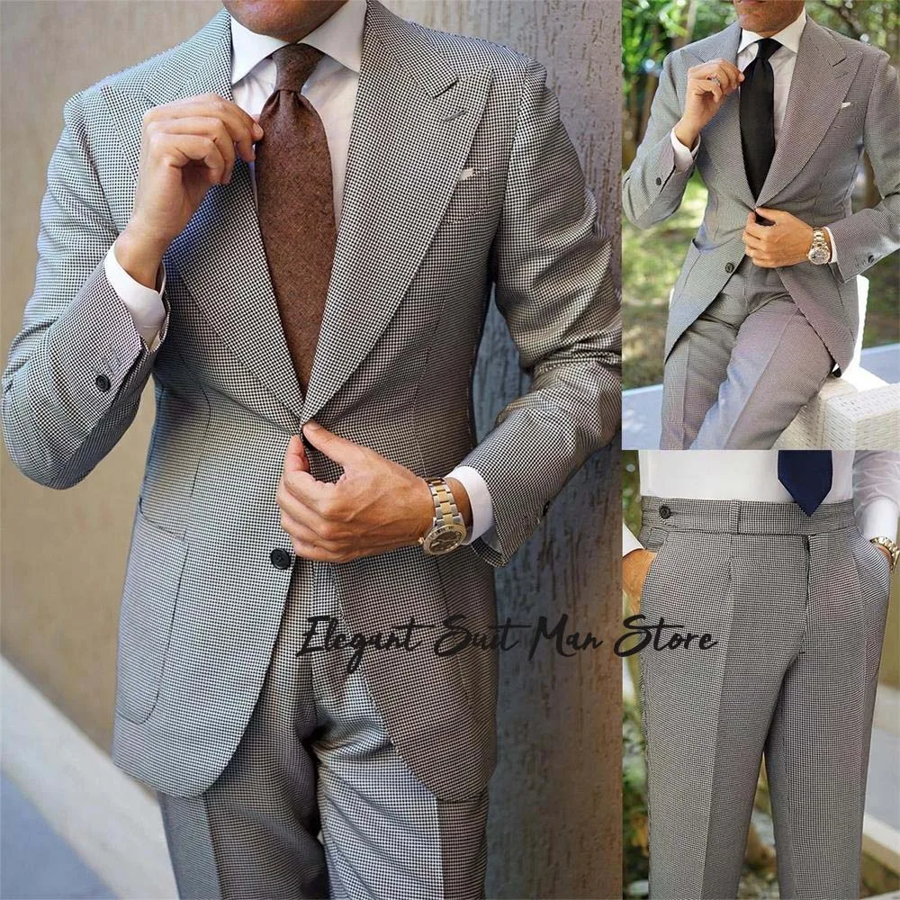 

Newest Men's business suit 2 piece set（Jacket +Pants) High quality Gentleman business banquet suit set, groom's wedding attire