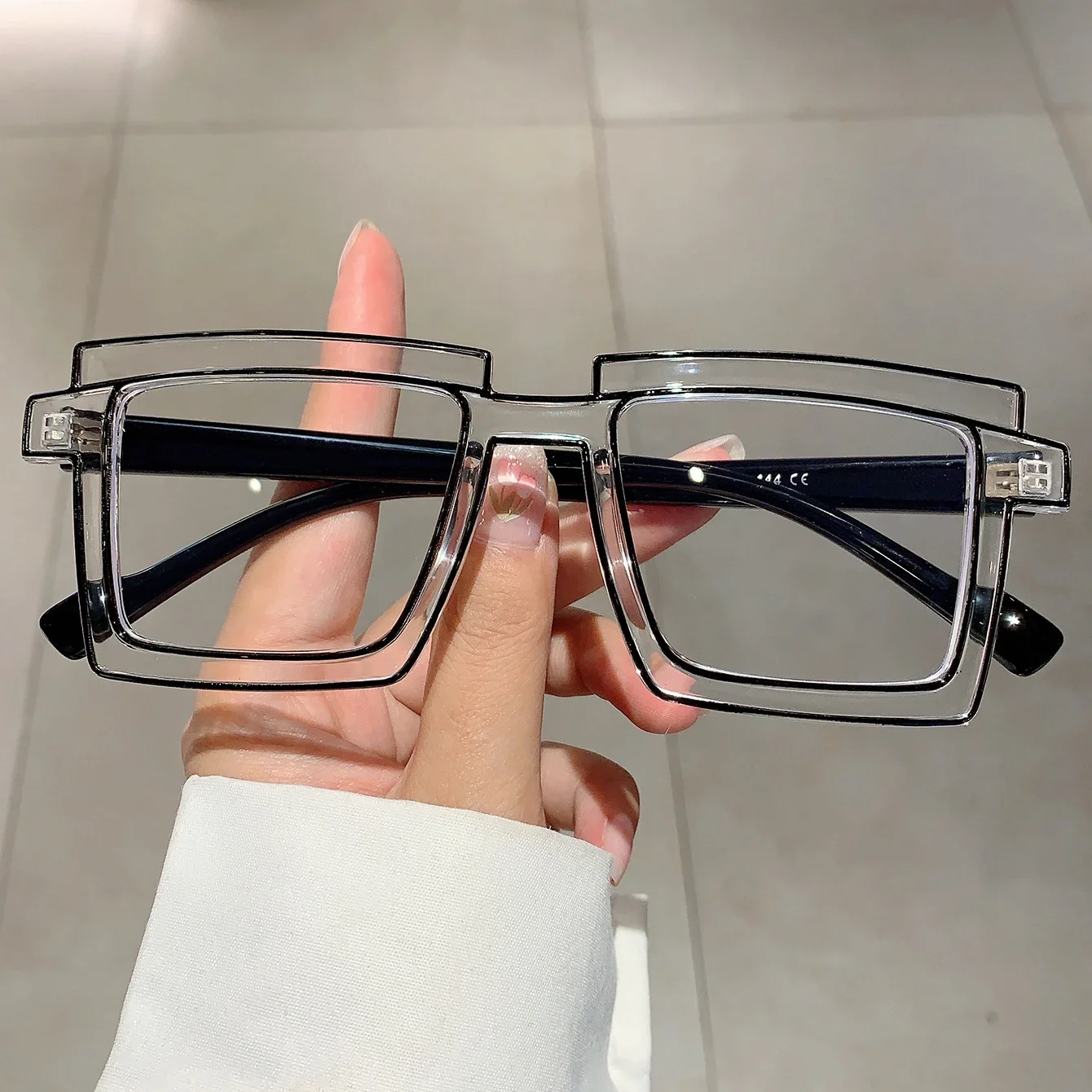 

GM LUMIAS Square Glasses Fashion Cute Cartoon Style Blue Light Blocking Optical Frames Women Trendy Brand Design Decor Eyewear