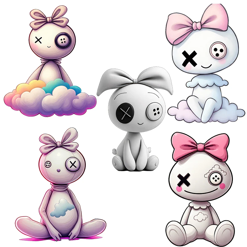 Three Ratels CD202 Fantasy Button Doll Cartoon Wall Stickers for Home Decoration Computer decals Car Stickers