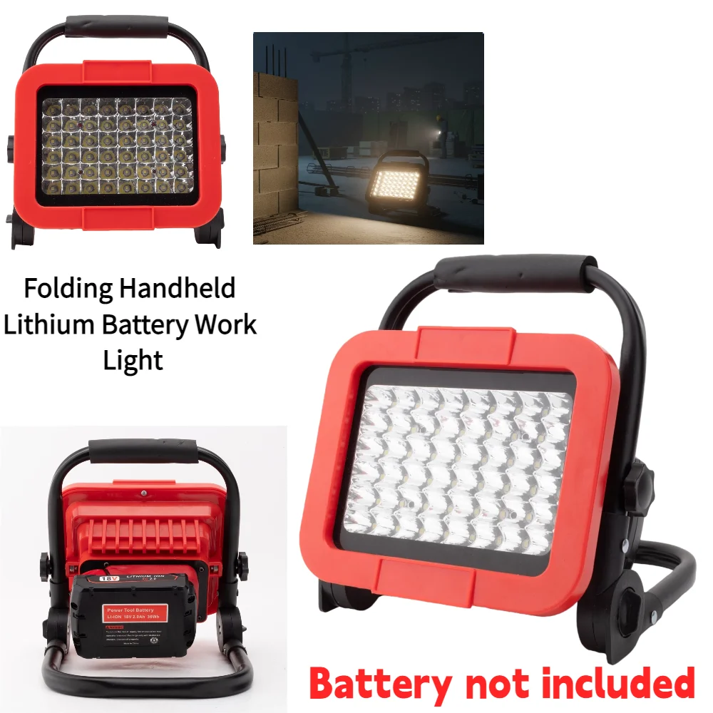 

Folding Handheld Lithium Battery Work Light for Milwaukee 18V Li-ion Battery Series Portable Wireless Outdoor Lighting with USB