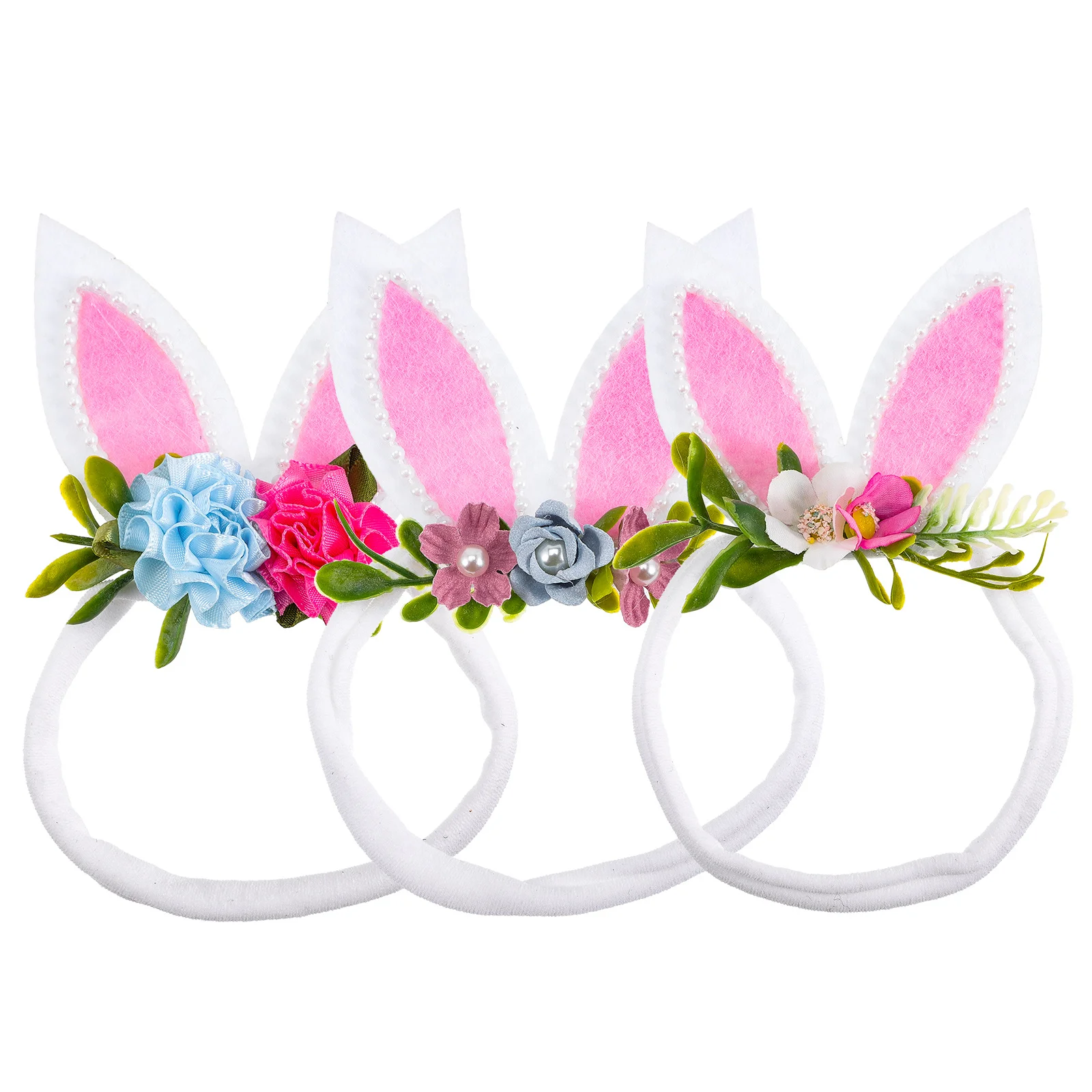 

3Pcs Bunny Ear Headband Headbands Elastic Hairbands Party Photo Props Festival Headdress