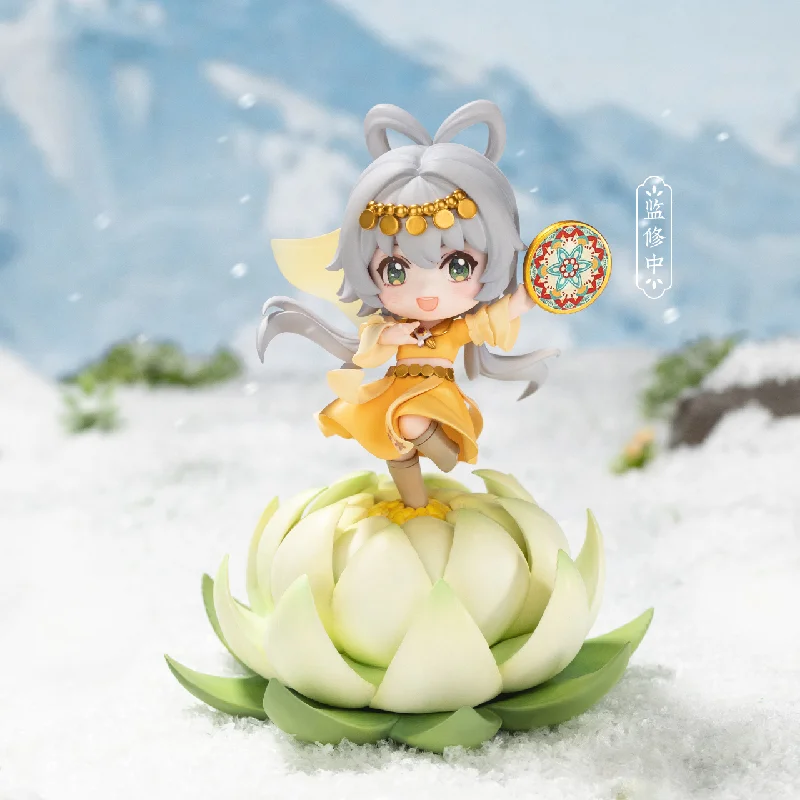 Genuine QingCang Luo Tianyi Snow Dance Tianyin Anime Action Q Version Virtual Idol Model Music Box Base Collectible Toys Gift