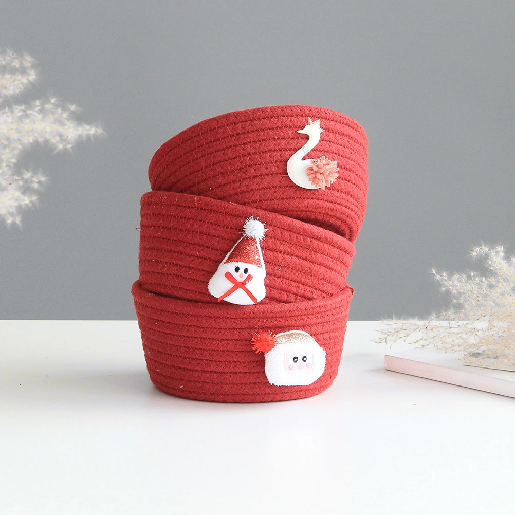 

Christmas Storage Box Snowflake Basket Small Baskets for Shelves Organizing Toy Holiday Decor Organizer Woven
