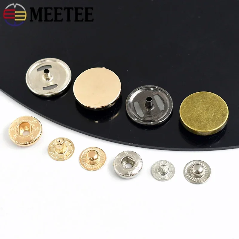 20 zestawów zatrzasków Meetee 10-25mm metalowe zatrzaski zatrzaski przyciski do szycia kurtki płaszcz skórzane rzemiosło akcesoria sprzętowe — zdjęcie 3