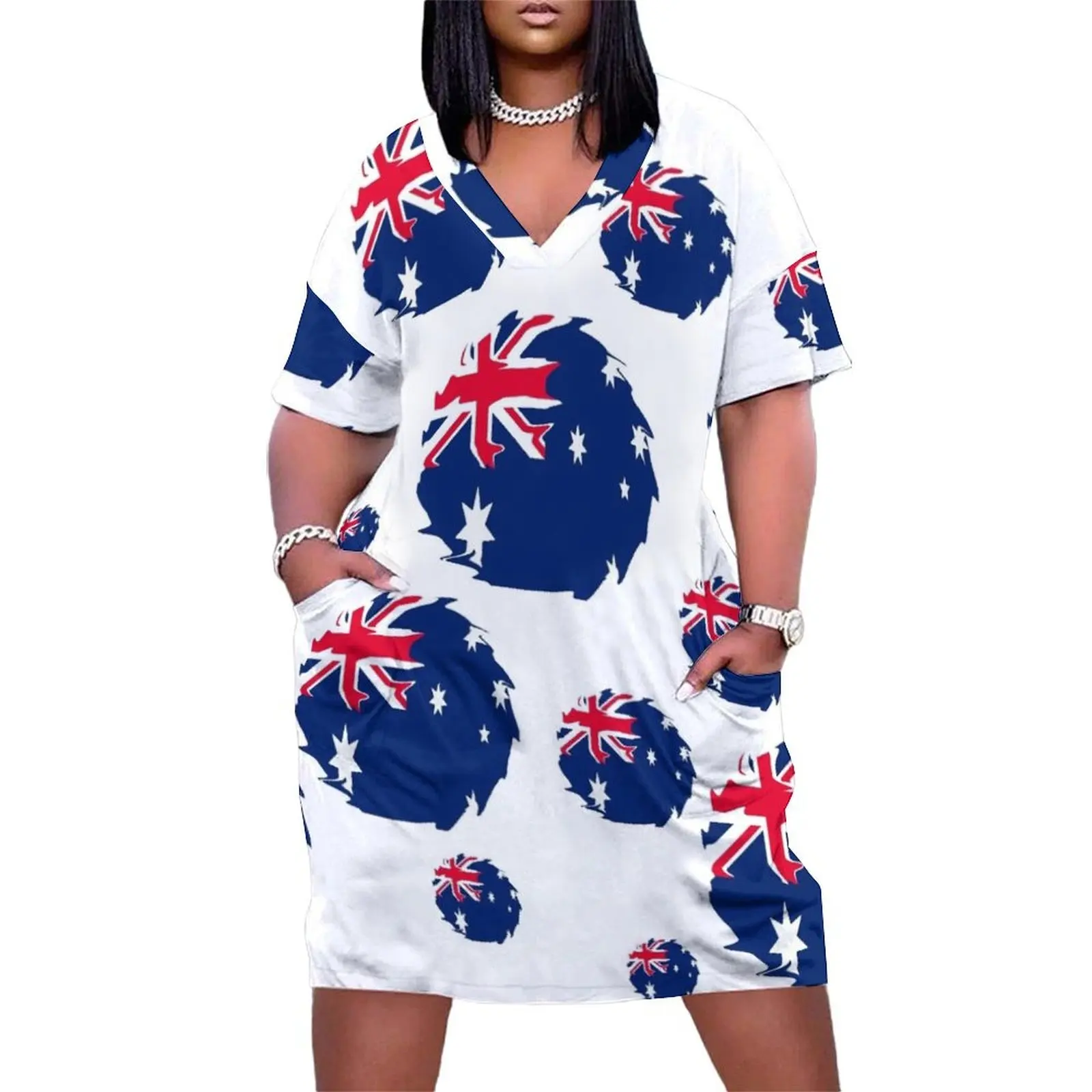 

Australian flags (5) Loose Pocket Dress Dresses gala luxury dress