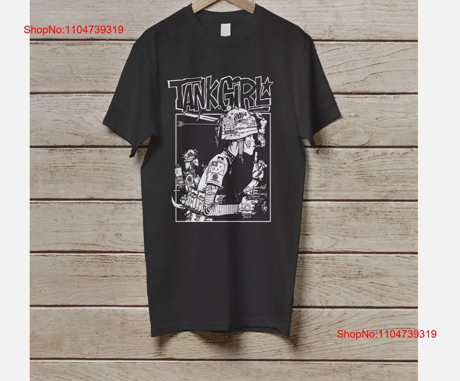 Tank Girl T Shirt Retro Vintage Cool  vintage Washed designer clothes fashion Stylish Casual homme Unisex Slightly streetwear