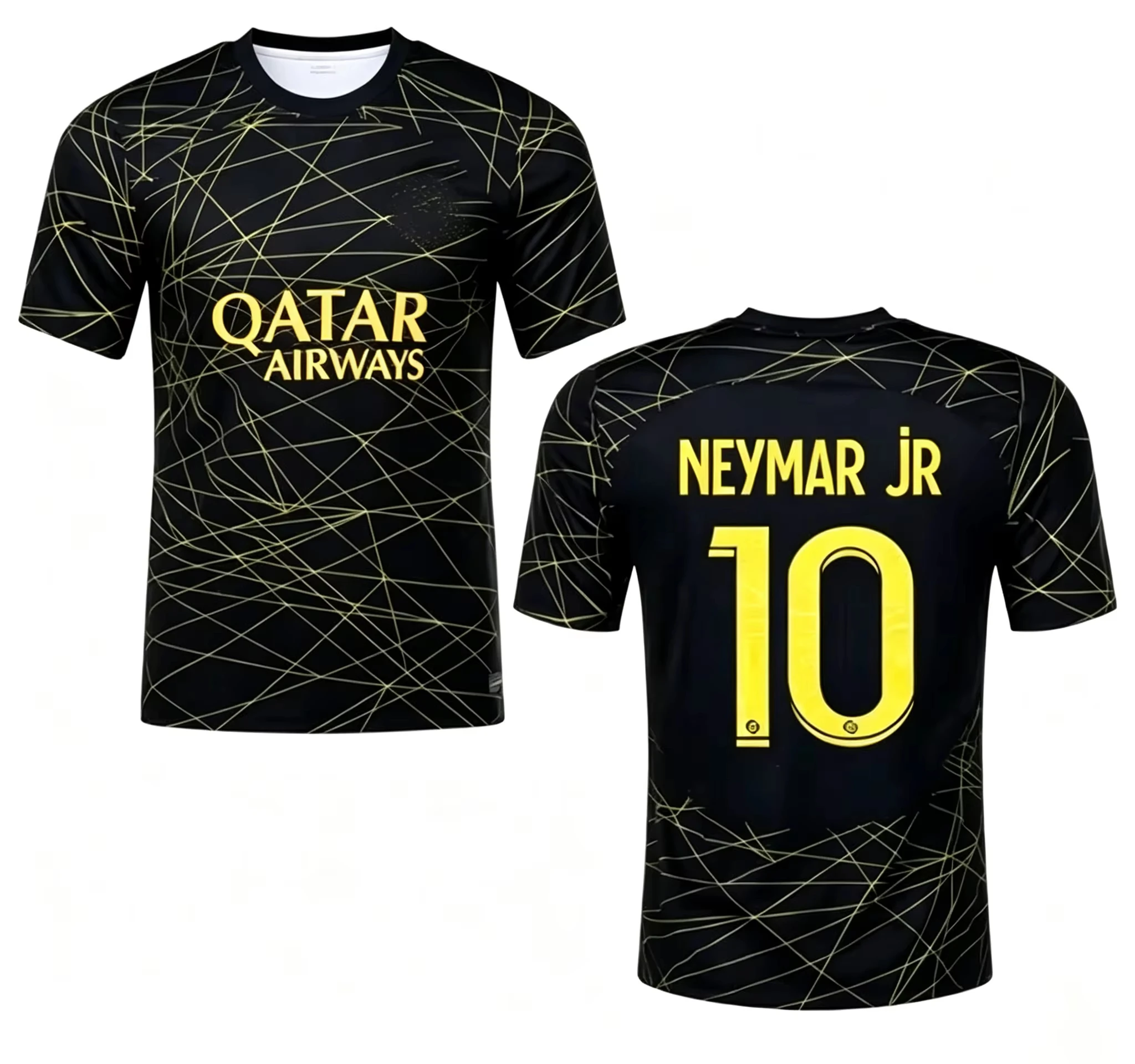 Paris Saint-Germain Football Jersey, Neymar Number 10, Unisex Breathable Quick-Drying Short-Sleeved Shirt.