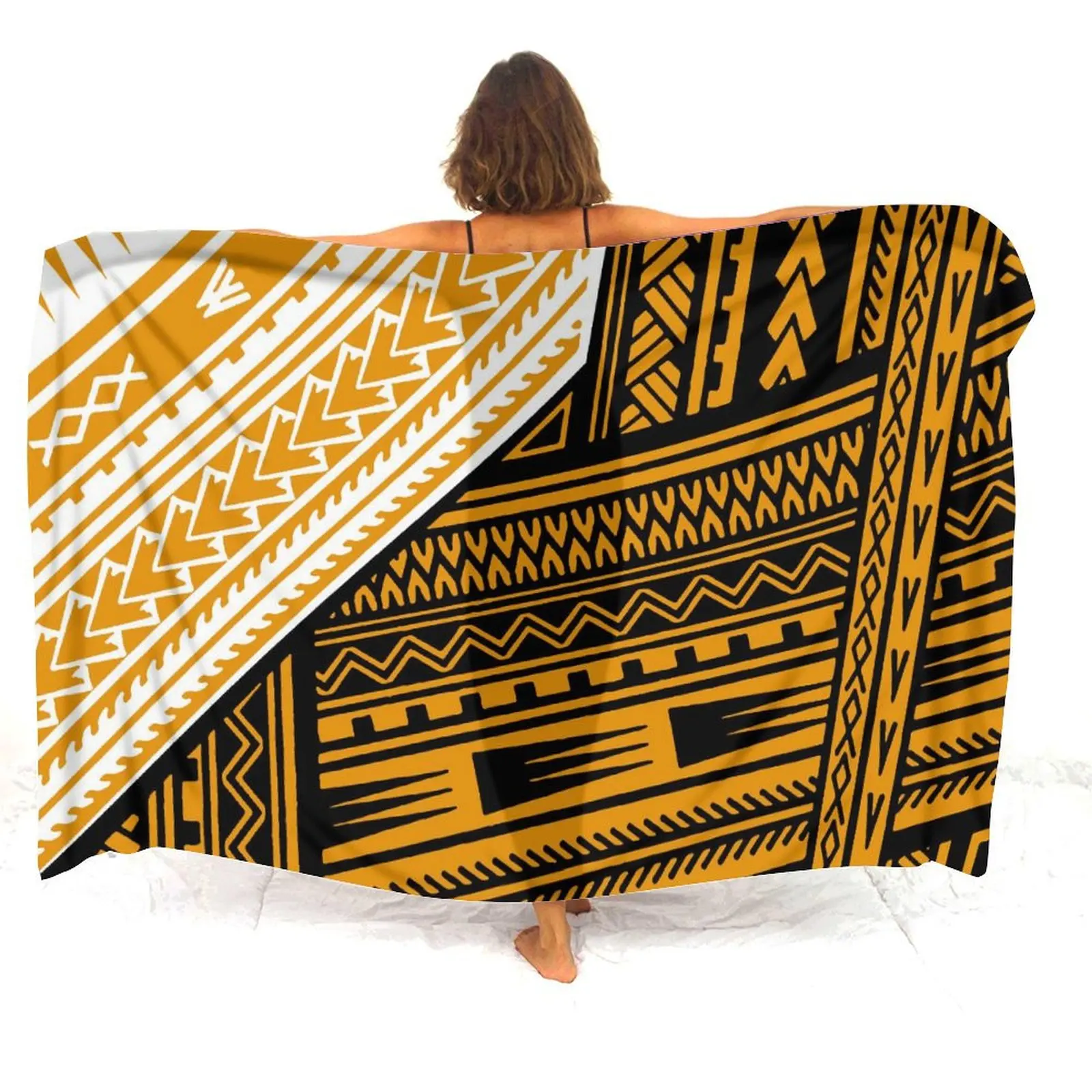 Customized Beach Pareo For Women Sarong Fashionable Polynesian Sunbathing Wrap Beach Bikini Exquisite Sun-Protective Apron