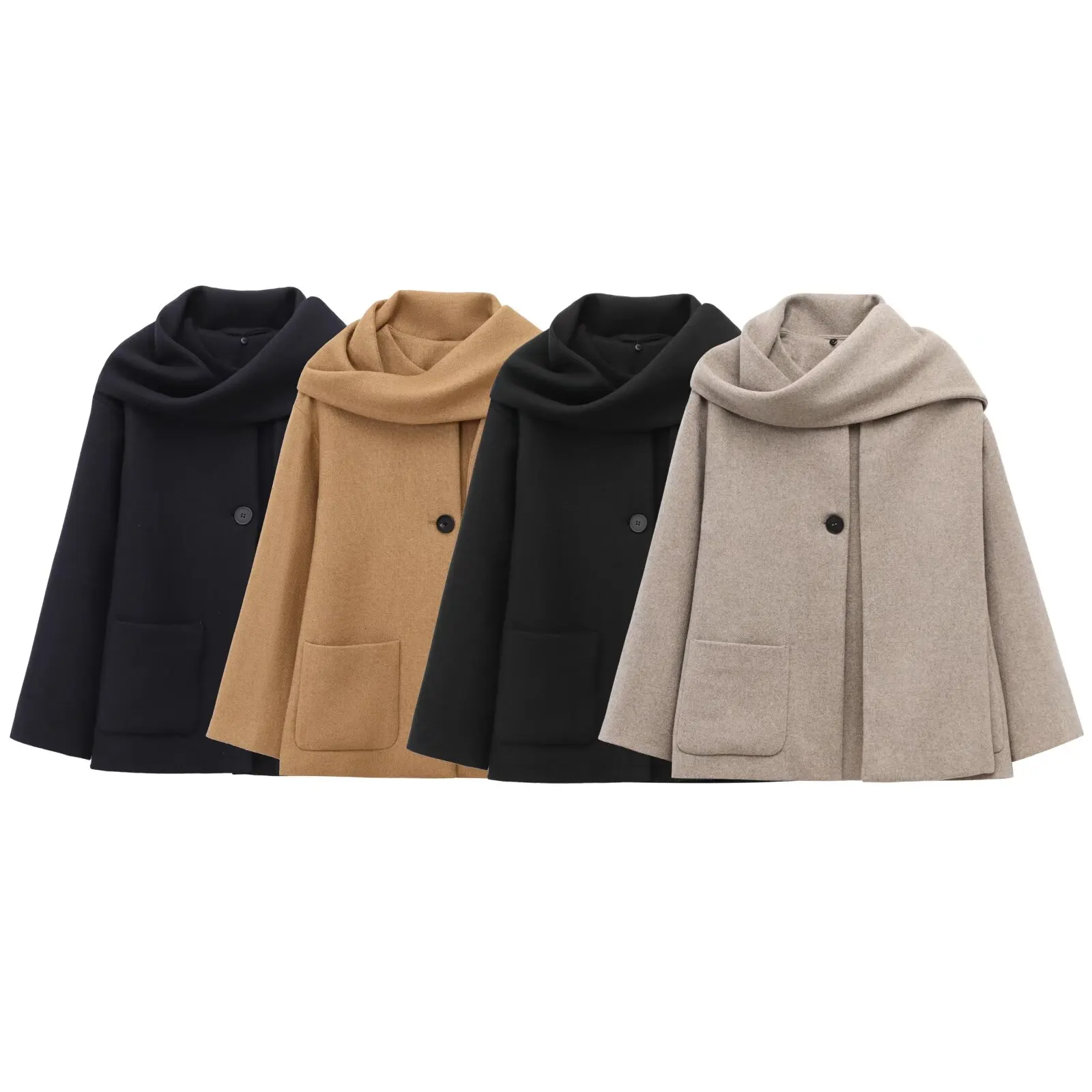 

Rindu TRAF 2025 женские аксессуары, шарф, пальто с круглым вырезом и длинными рукавами, пальто, свитер, кардиган, укороченный топ, зимние куртки, укороченные