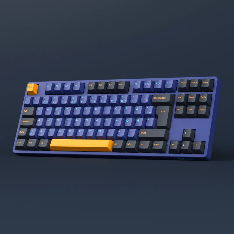 Akko 5087S ISO Nordic Horizon Mechanical Keyboard 75% RGB Hot-swap Wired USB Type-C with Cherry Profile PBT Double Shot Keycaps