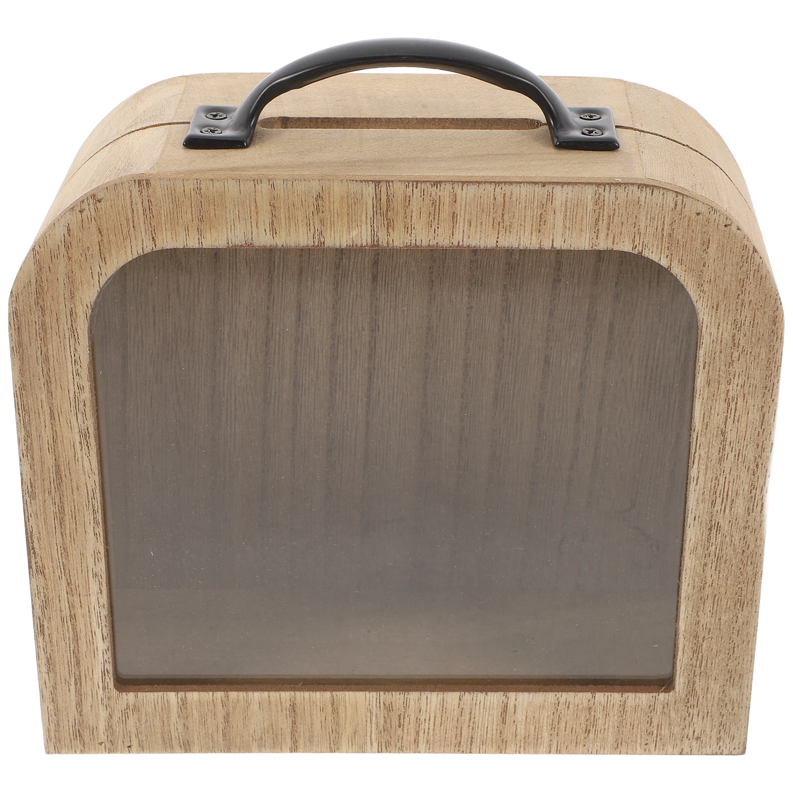 

1pc Shadow Money Box Travel Fund Coin Bank Vacation Savings Jar Creative Wooden Look Transparent Desktop Saving Pot For Adults