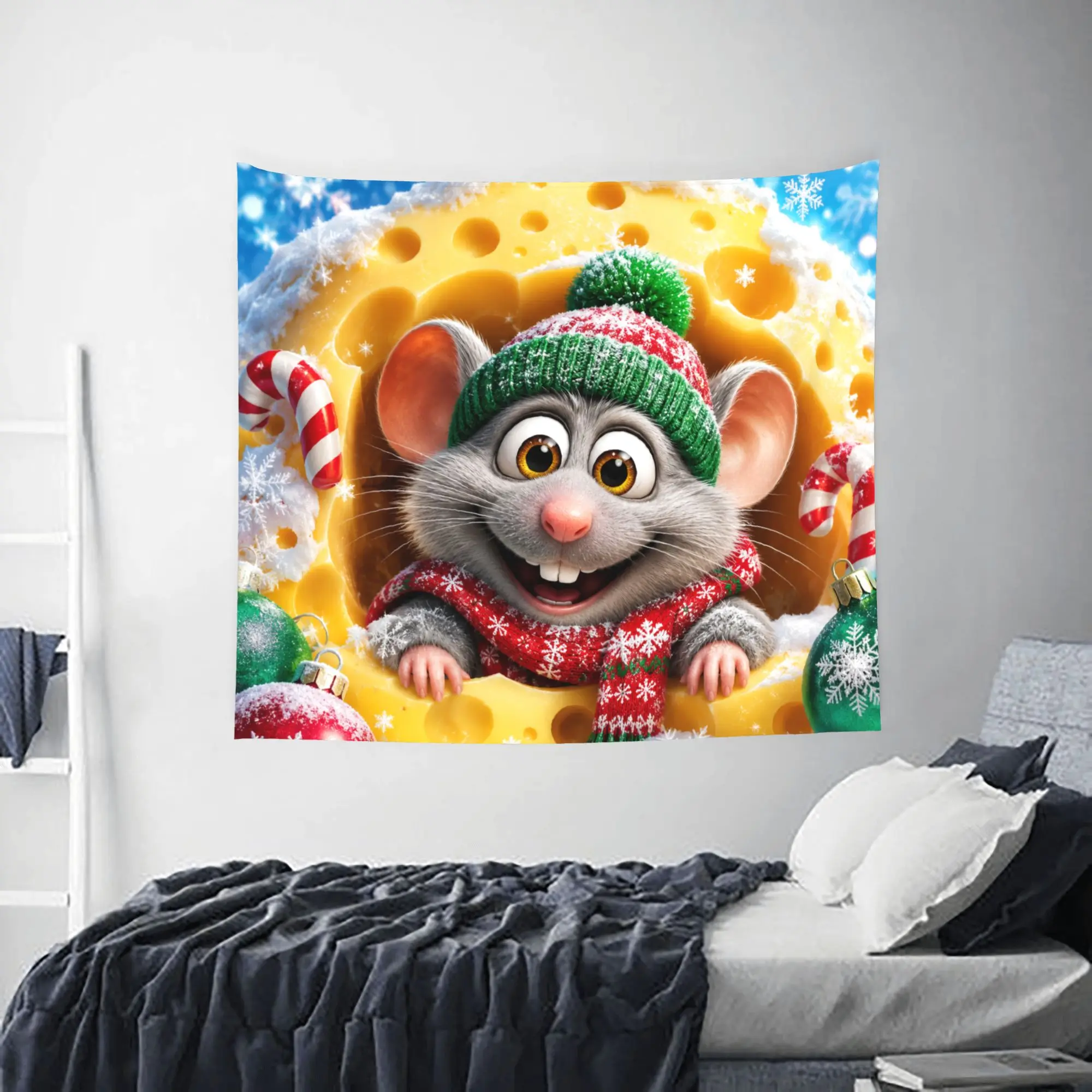 Cute hamster theme Customized Tapestry  Wall Hanging Blanket Tapestry Home Decor Items Wall Decorations