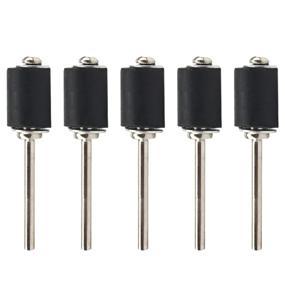 

5Pcs Sanding Mandrels 0.39inch 12.7mm 3.17mm Shank Mandrels Silver Abrasive Tools Black Drum Sanding Kit Metal