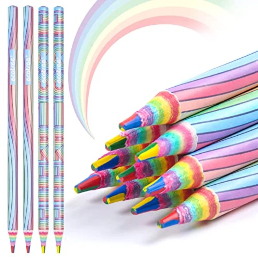 Colored Pencils, Rainbow Colored Pencils for Coloring Books, Drawing Art Supplies, Back to School Supplies, 12 Pack