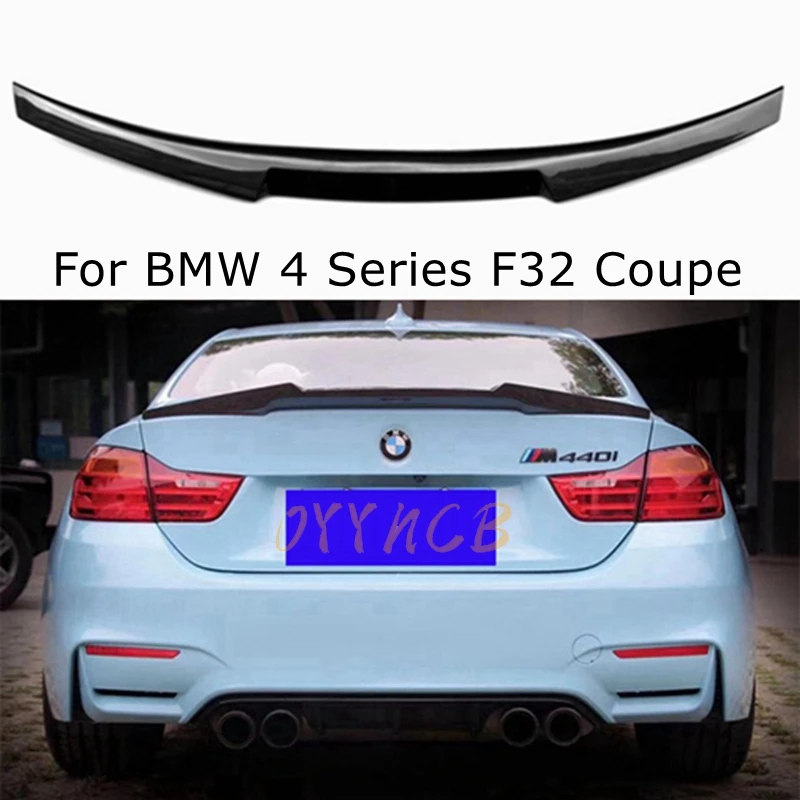 

For BMW 4 Series F32 Coupe 428i 435i M4 Style Carbon Fiber Rear Spoiler Trunk Wing 2014-2020 FRP Glossy Black Forged Carbon