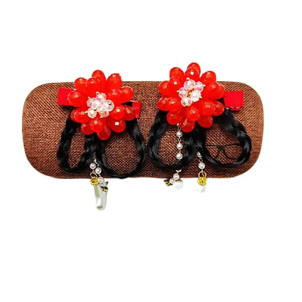

Flower Tassel Han Clothes Accessories Ancient Style Hairpin Children Hair Clip Wig Braid Head Wear Women Hair Accessories