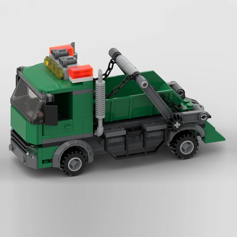 Speed Racing Car Model MOC Building Bricks Garbage Transport Truck Modular Technology Children Holiday Gifts Assemble Toys Suit