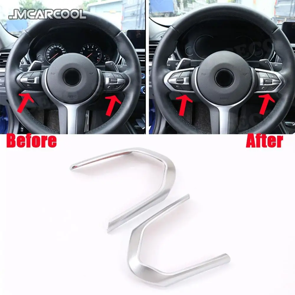 Auto Stuurbediening Frame Cover Knop Decoratie Stickers ABS voor BMW F20 F22 F30 F32 F10 F06 F15 F16 M-Sport