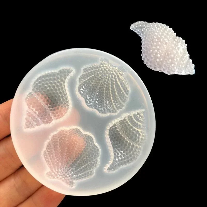 Facettenreiche Shell Conch Spiegel Epoxy Silikon Schleif Simulation Shell Handwerk Dekoration Form Schokolade Kuchen Backen Werkzeug 1PC – Detail 5