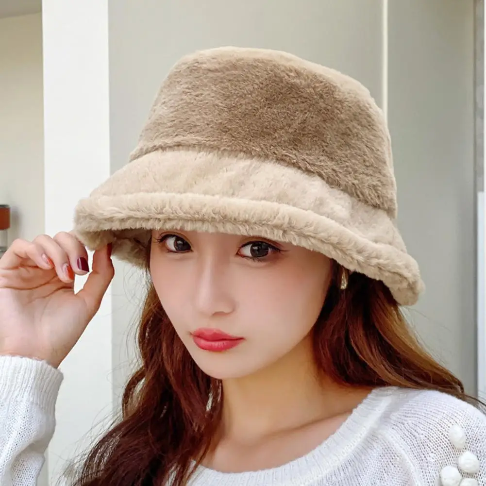 Winter Warm Thickened Plush Bucket Hat Super Soft Adjustable Windproof Versatile Leopard Cap Women Headwear Зимняя Шляпа 겨울 모자