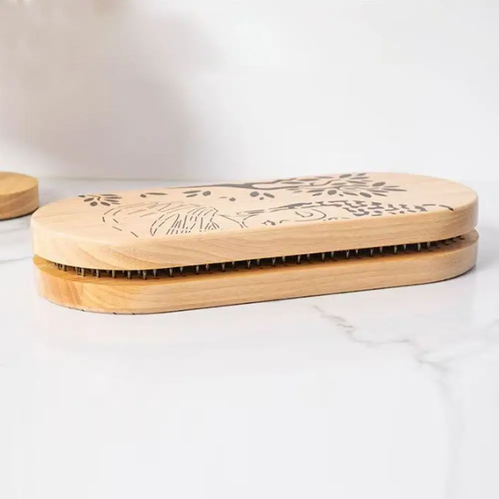Sturdy Base Yoga Acupressure Board Durable Wood Foot Massager Portable Foot Massage Tool for Standing Posture Support