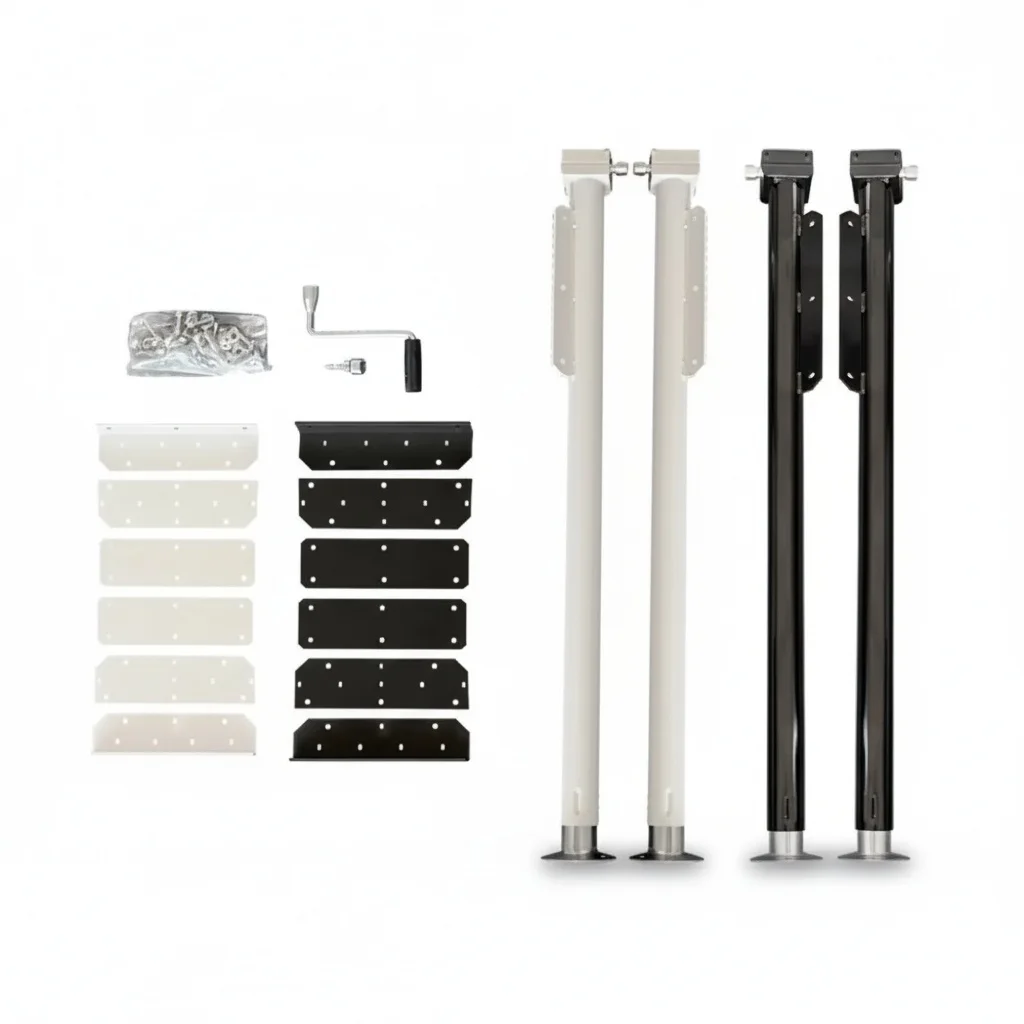 

Adjustable RV Jack Stands, 6000lbs Capacity Manual Trailer Stabilizer Jack, Heavy Duty Camper Drop Leg for RVs, Camper Trailers