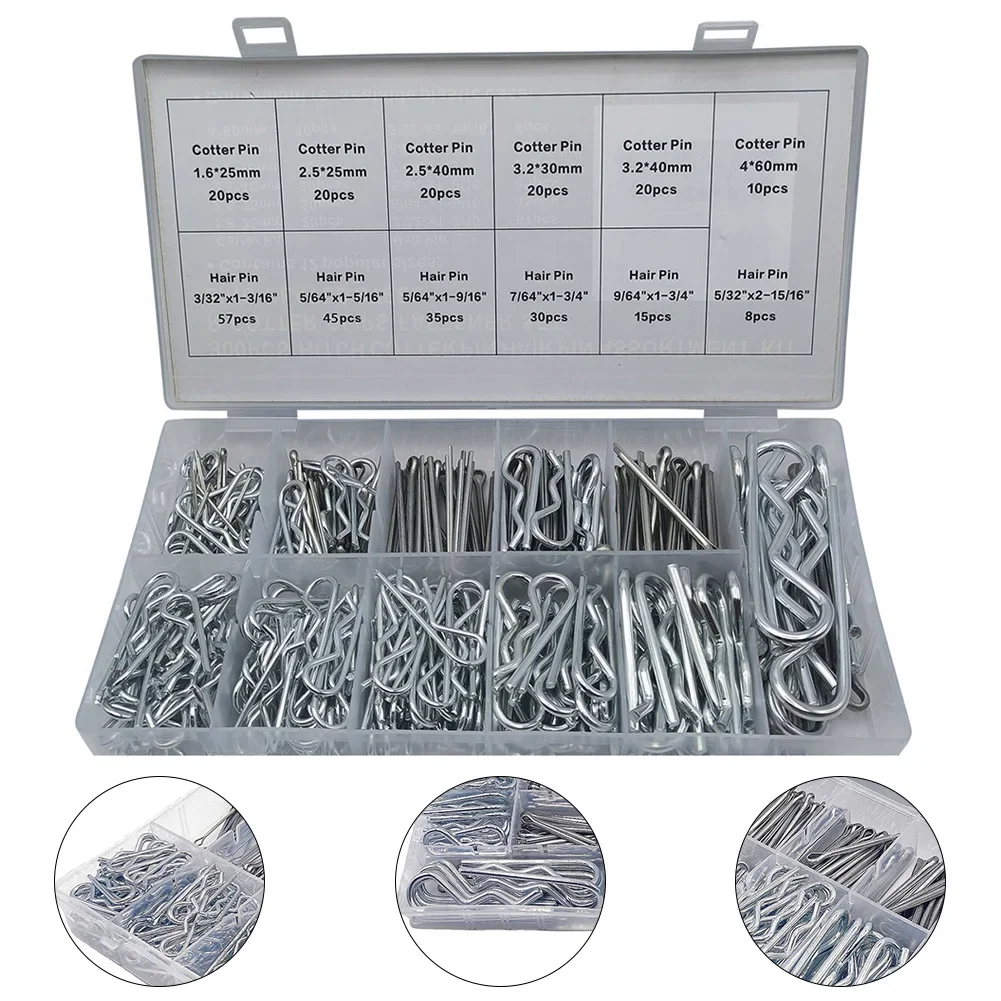 Cotter Pin Set Cotter Pins And Hairpins Auto Garage Easily Identifiable Size Markings Easy To Install And Remove