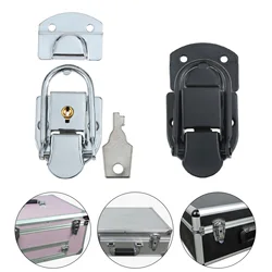 69*34mm Metal Box Latch Hasp with/without Key Safety Lock Buckle Aviation Case Electric Cabinets Toolbox Locker Wooden Furniture