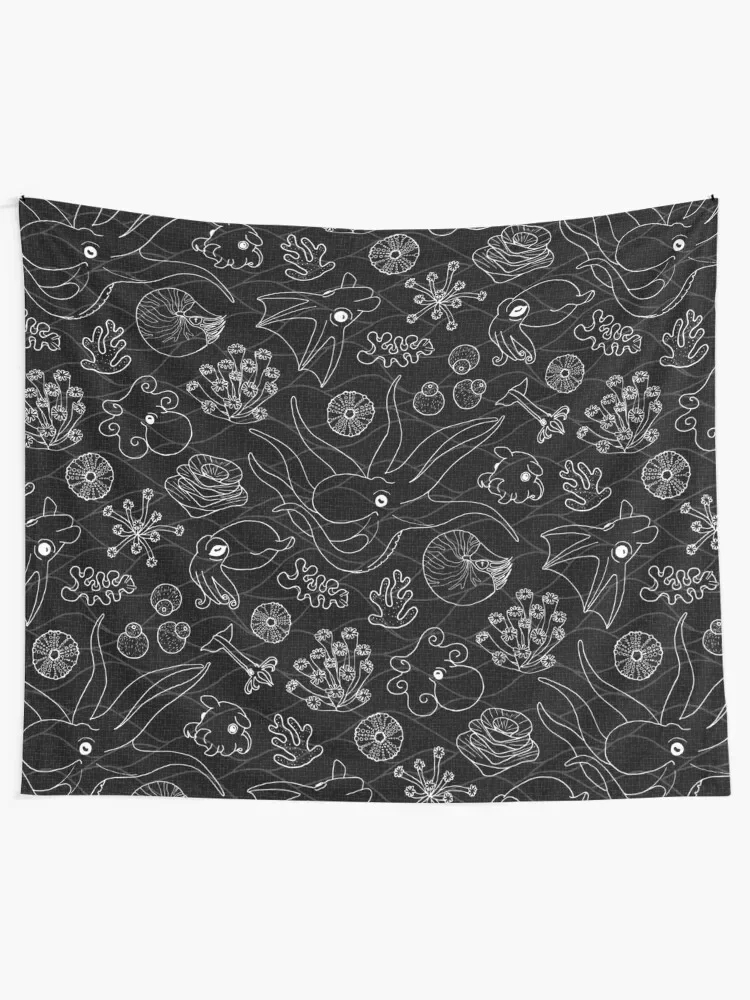 Cephalopods - Black and White Tapestry Home And Comfort Decor Room Ornaments Decor For Room Bed Room Decoration Tapestry