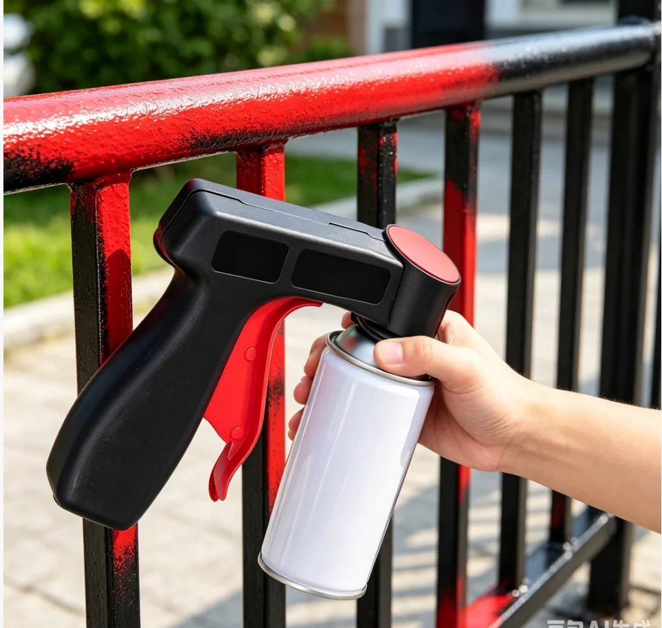 1 Pcs Plastic Portable Spray Paint Handle, Universal Reusable Car Color Changing Film Pasting Self Spraying Hand Spray Gun