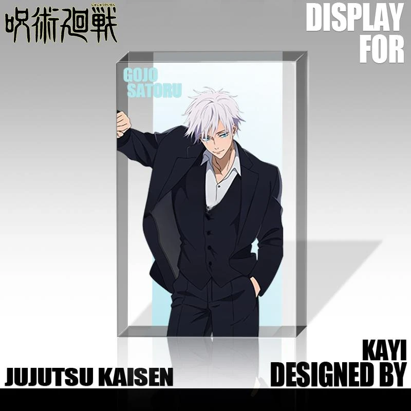 Jujutsu Kaisen Satoru Gojo Cosplay Desktop Ornament Standing Sign Table Decoration Cartoon Anime  Acrylic Card Brick Cute Game