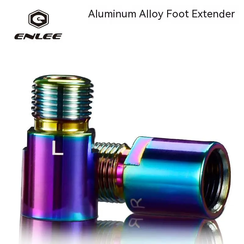 ENLEE Stainless Steel Material Bike Pedal Axle Extenders Bicycle Pedal Extension Bolts Spacers For MTB Road Bicycle Pedals