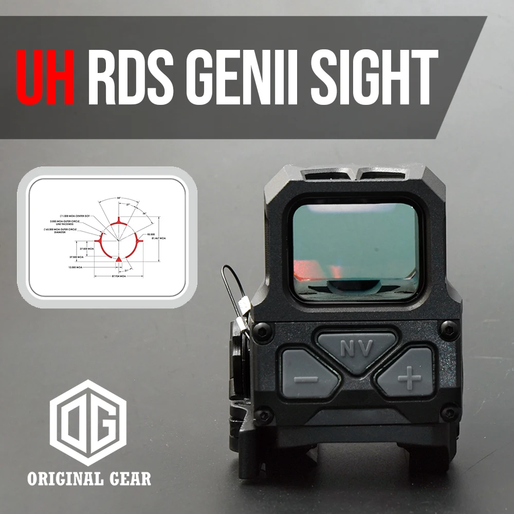 

UH1 RDS Gen II Holographic Red Dot Sight For Milsim Airsoft With Full Marking POP TACTICAL