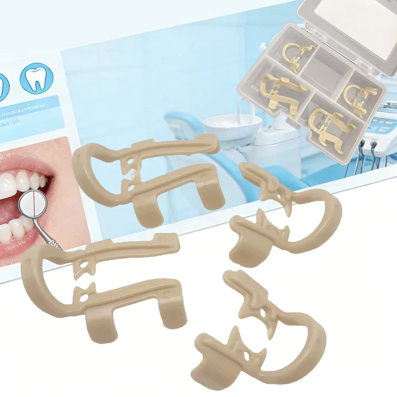 

4Pcs Dental Cotton Roll Holder Clips Resin Cotton Roll Clips Hemostatic Clamps for Premolar Molar Endodontic Restorative