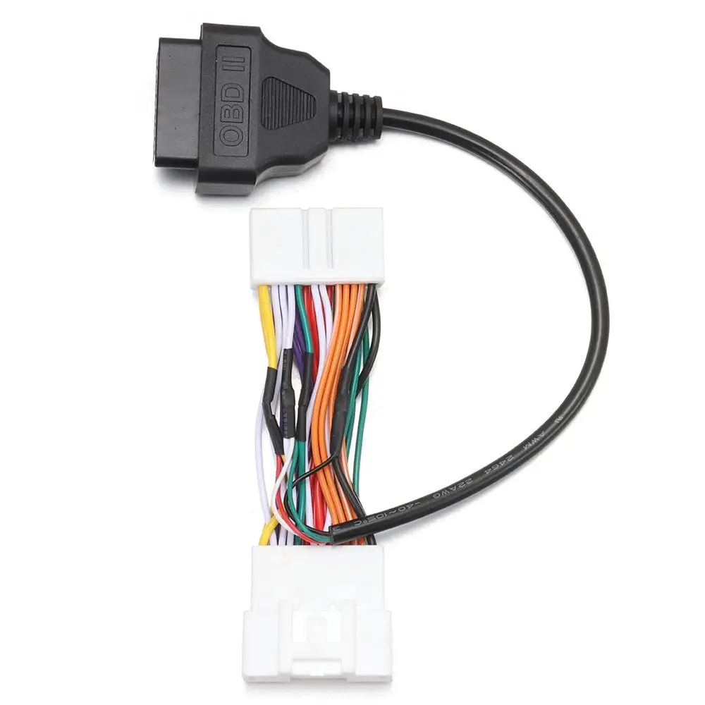 

26-контактный на 16-контактный адаптер OBD2, резиновый разветвитель, латунный жгут, сканер, разветвитель, пластиковый черный диагностический кабель, адаптер