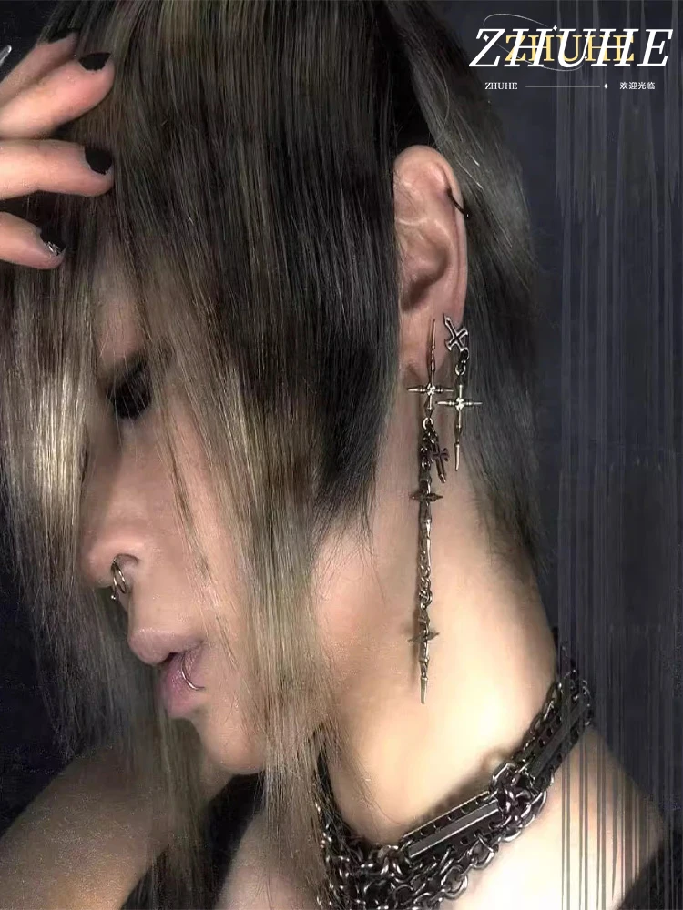 

Cross-shaped Patchwork Earrings In A New Gothic Style Are Perfect For Men's And Women's Jewelry Accessories And Party Gifts