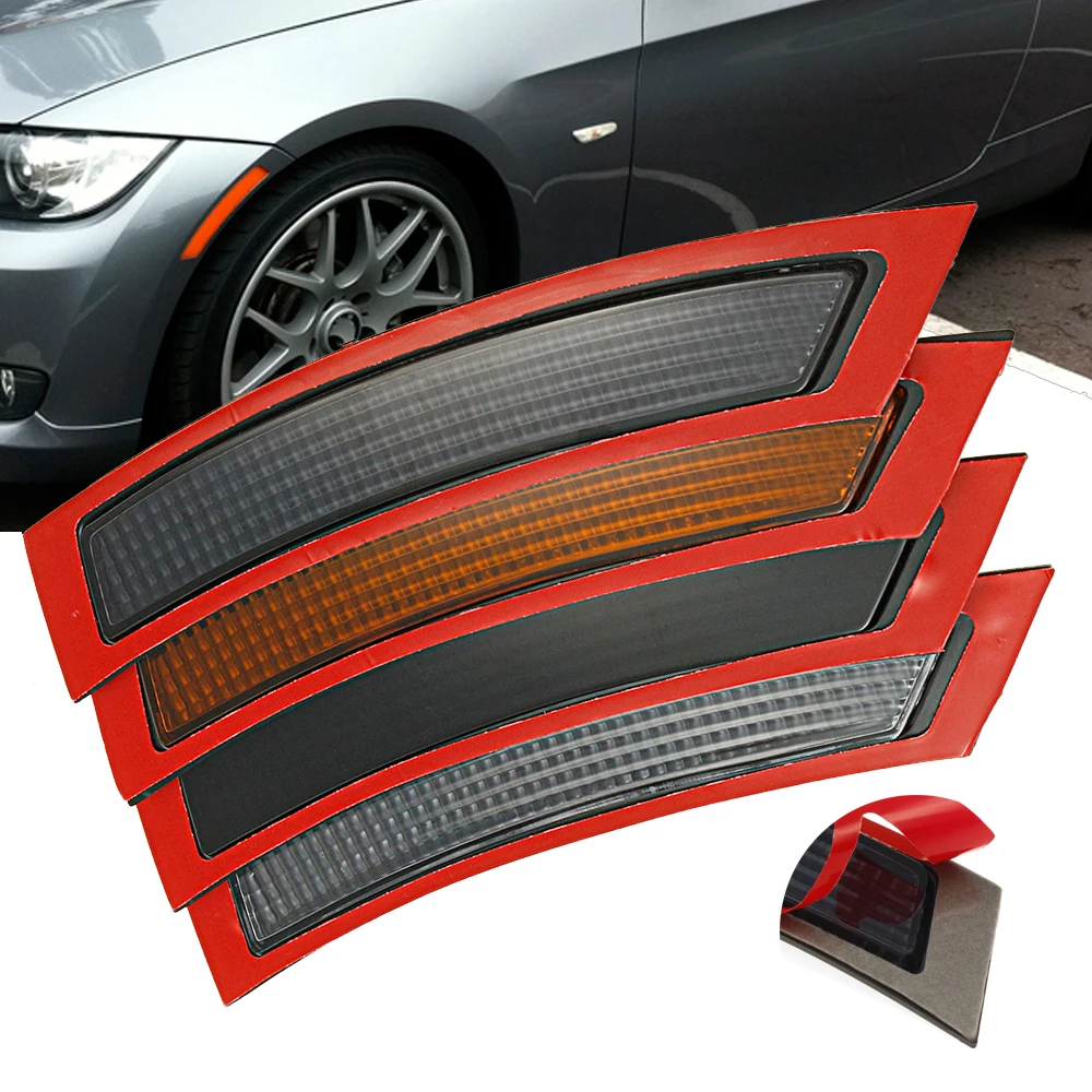 2Pc Front Bumper Reflector Smoke Side Marker Light Case for BMW E92 E93 3 Series 2DR Coupe/Convertible 2007-2013 Car Accessories