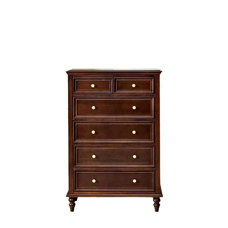 Solid wood combination chest, bedroom storage storage cabinet, living room retro drawer cabinet