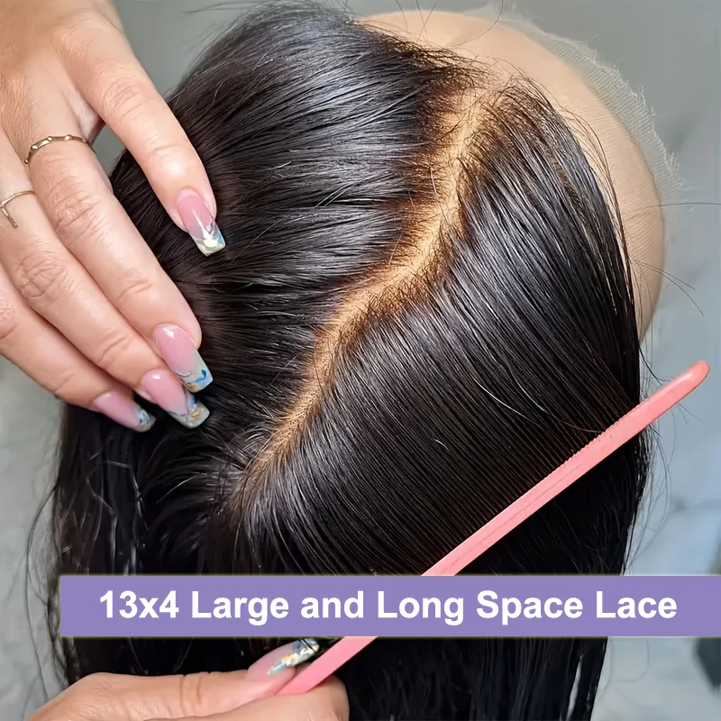 

220% Density 13x4 HD Lace Front Wig Pre-Plucked Edges & Baby Hair, Natural Look Ear-to-Ear Swiss Lace Closure For Fashion Lovers