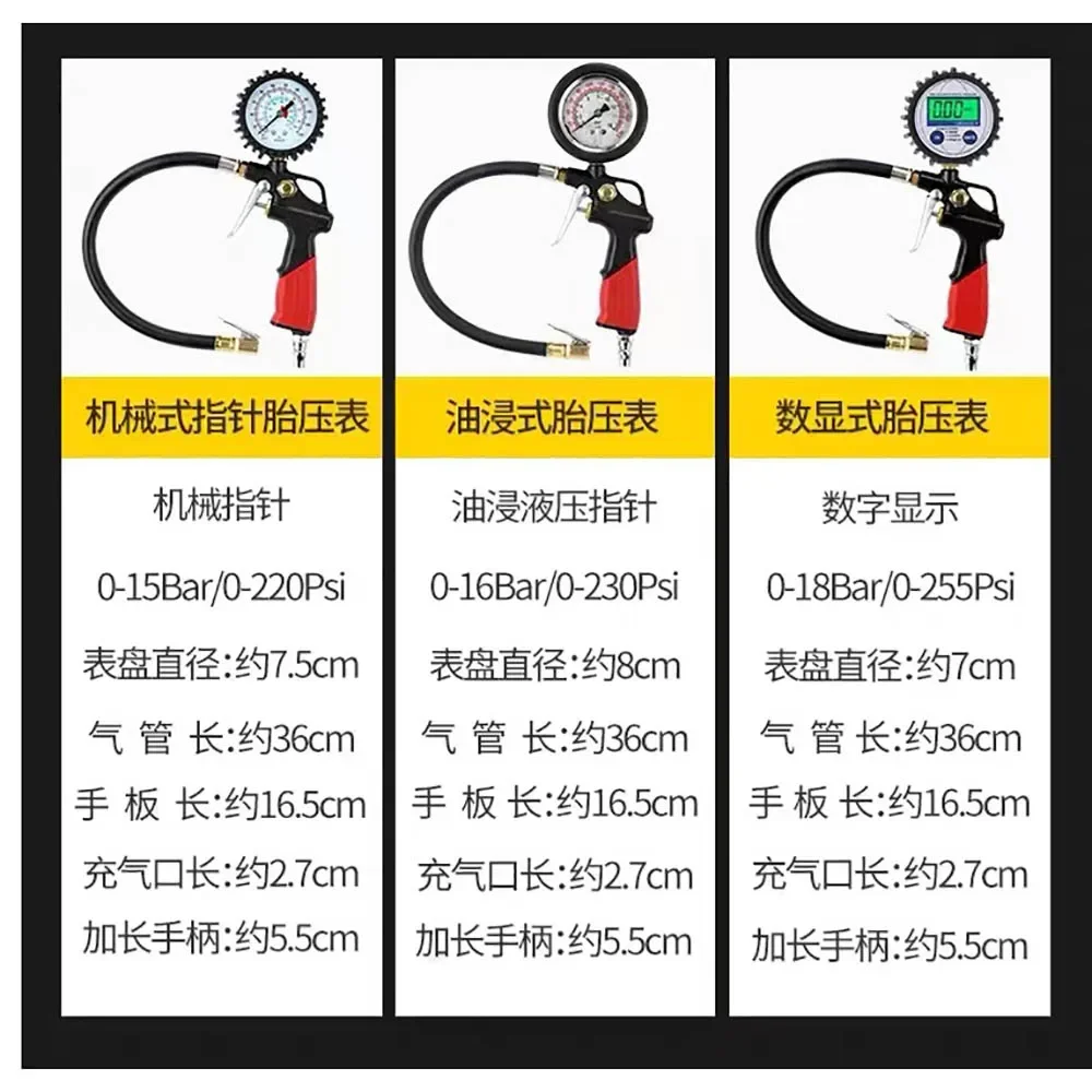 Digital Car Tire Air Pressure Inflator Gauge LCD Display LED Backlight Vehicle Tester Inflation Monitoring manometer