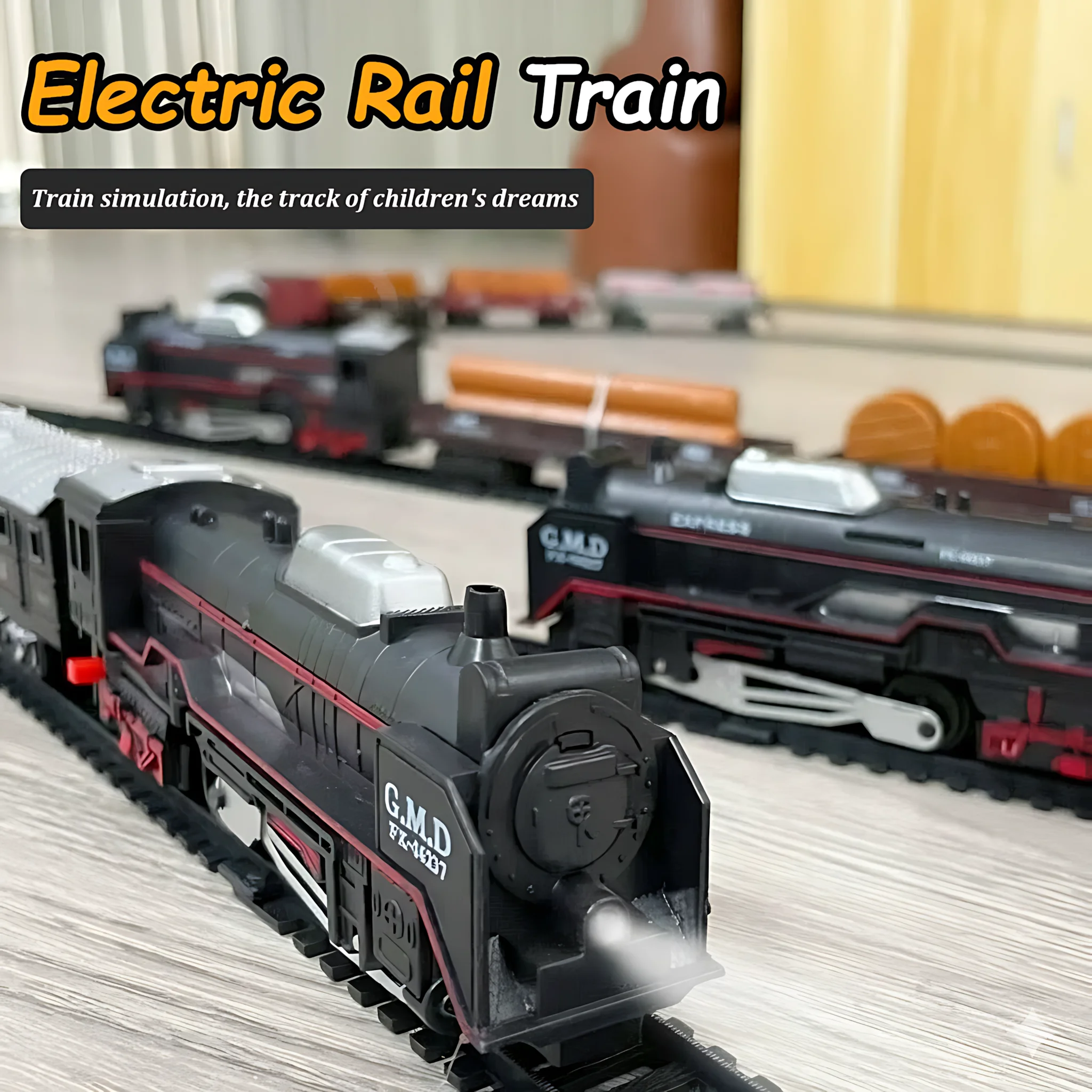 مجموعة قطار كهربائي كلاسيكي مع مسارات خفيفة لعبة نموذج شحن السكك الحديدية هدية عيد الميلاد ألعاب قطار تعليمية للأطفال الأولاد والبنات