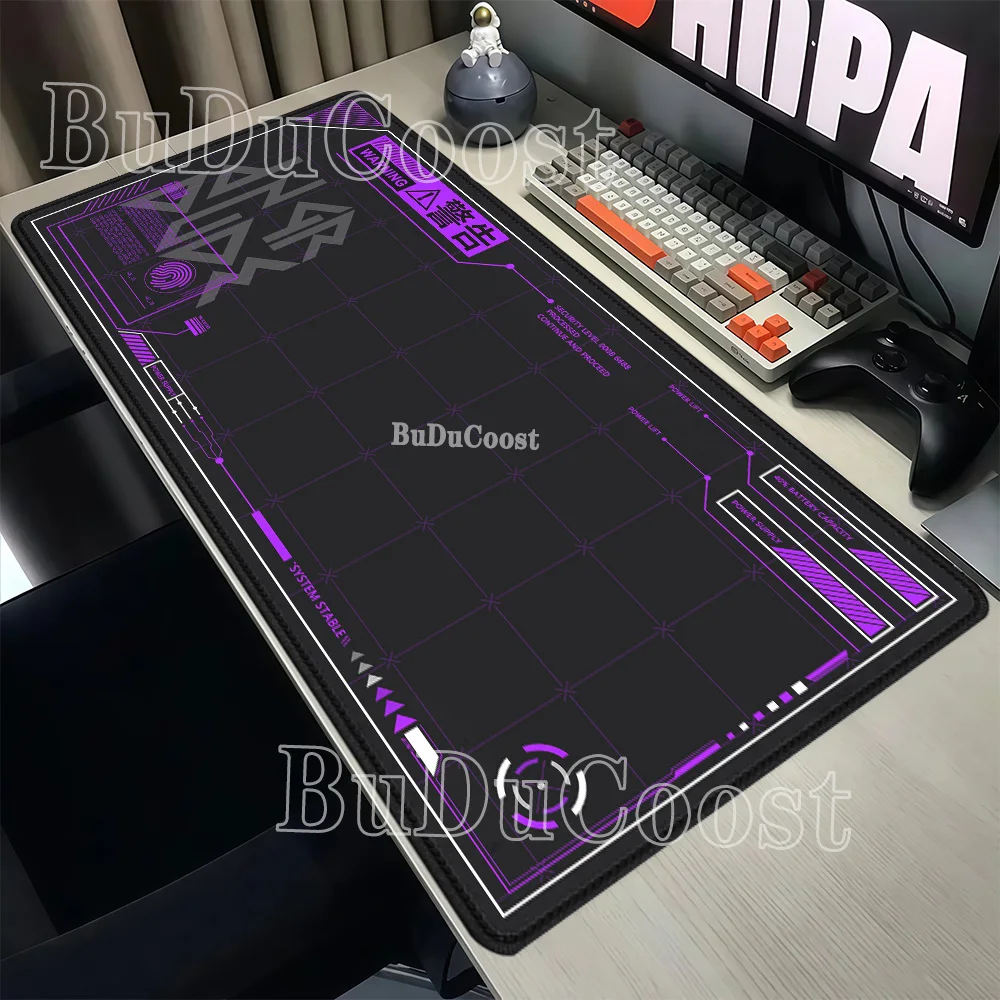 Large Mouse Pad Warning mechanical keyboard Game esports Keyboard Mousepad overlock Non-slip Base Game HD printing XXL Desk Mat