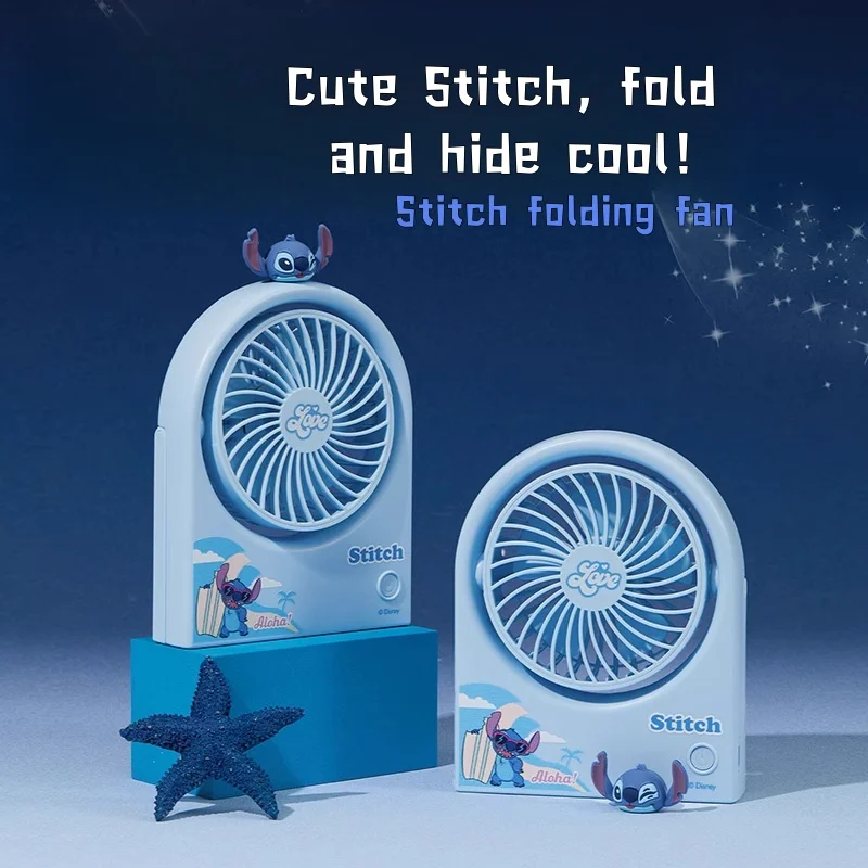 

Мини-вентиляторы Диснея Лило и Стич, каваи, мультфильмы, аниме, аксессуары с принтом, настольные вентиляторы, мужские и женские крутые фанаты, новые подарки