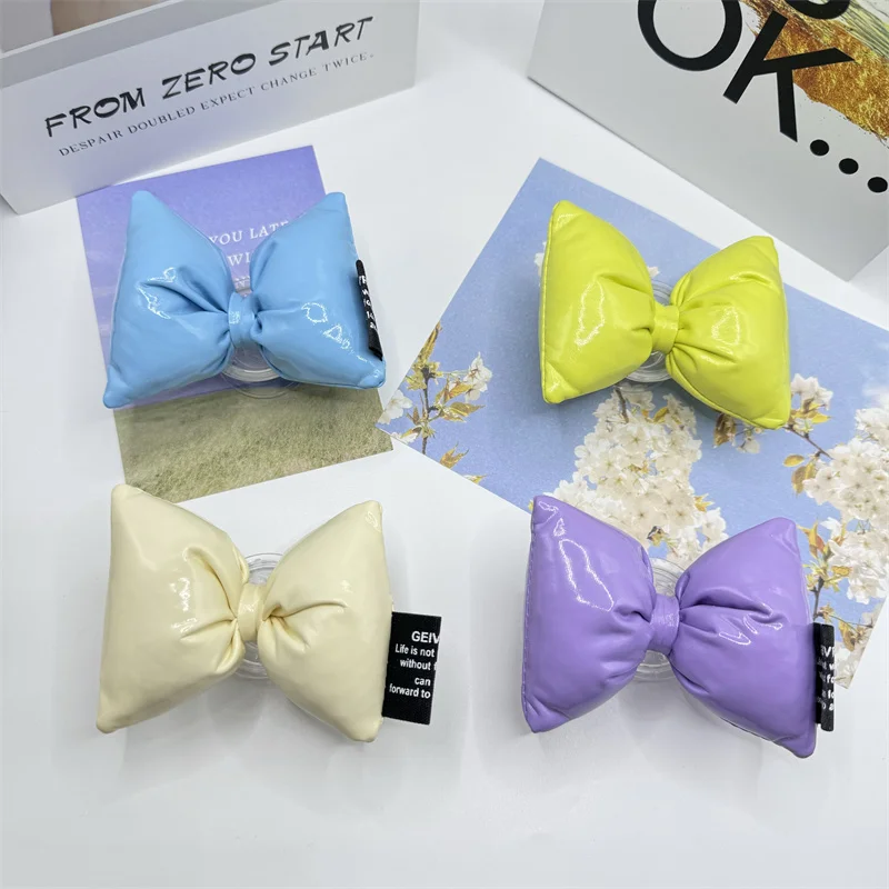 Fashion Korean 3D Cute Bow Pillow Bowknot Phone Griptok Grip Tok Bracket Support Universal Mobile Phone Holder Finger Ring Stand