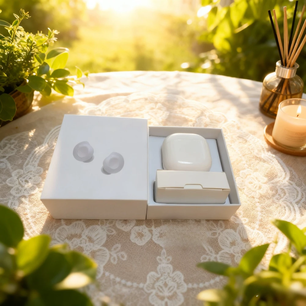 New stylish R400 Bluetooth earphones with high appearance and true wireless Bluetooth earbuds switch for wireless charging