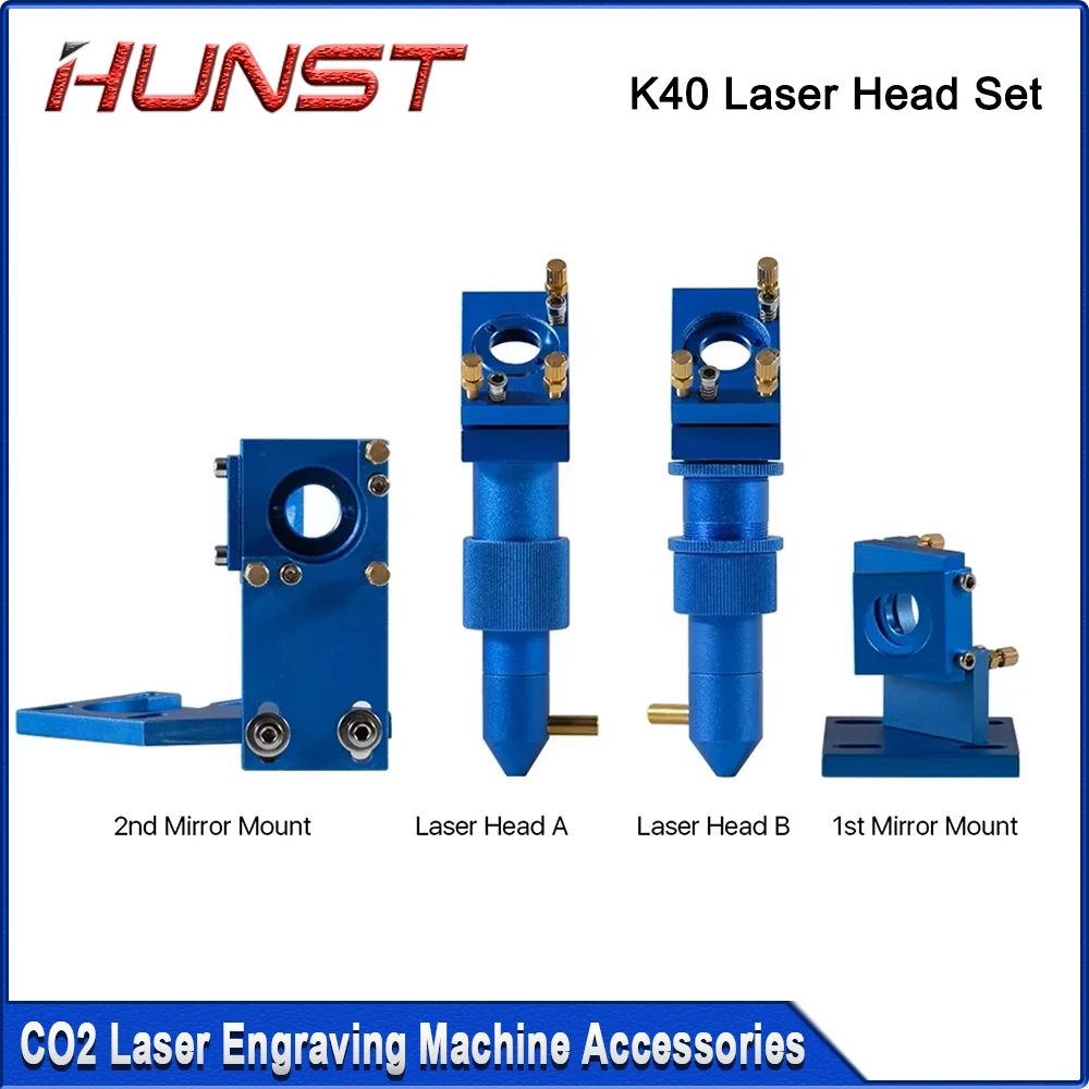 

HUNST K40 Series Blue CO2 Laser Head Set Lens Diameter 12/20mm Suitable For 2030 4060 Mini Desktop Laser Machine
