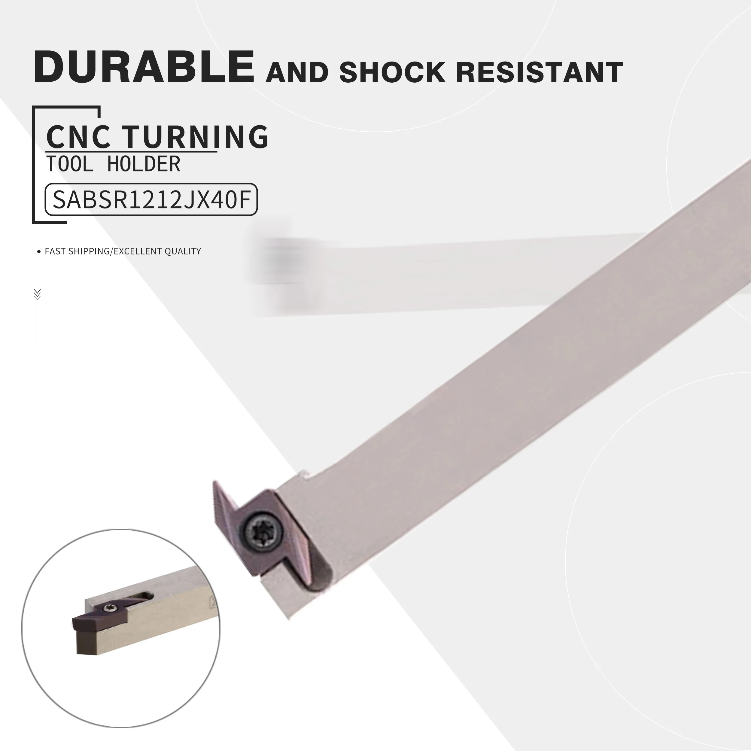 

B-SABSL/SABSR1212JX40F SABSR2020JX40F SABWR1212JX50F CNC lathe machining toolholder Spring steel wearresistant turning tool post