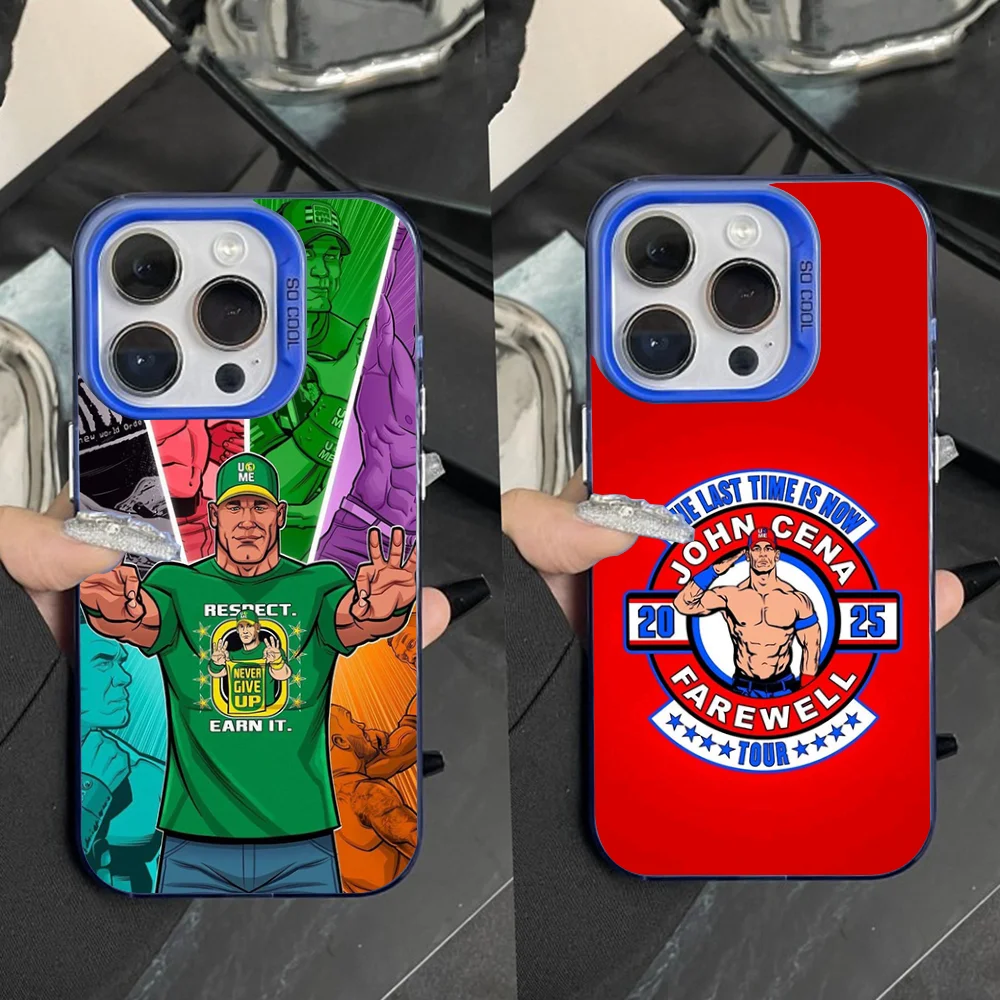 

J-John C-Cena Wrestler Phone Case For iPhone 16,15,14,13,12,11,Pro,Max,Plus,Mini,XS Anti Fall Blue Matte Hard Bumper