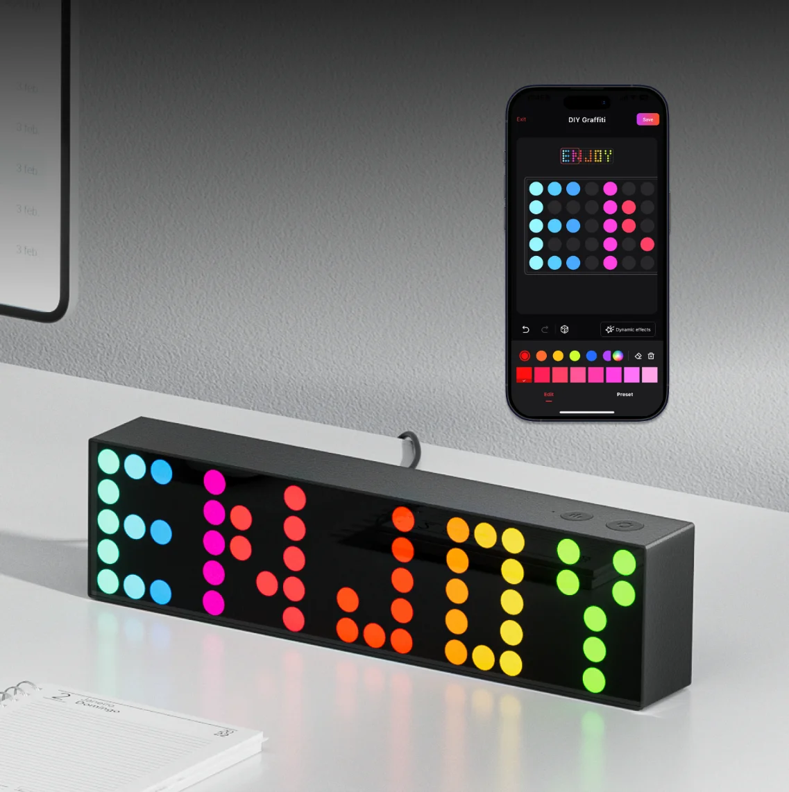 Yeelight Cube Lite Smart Lamp Pixel Art LED Clock Music Sync RGB Color Changing App Control WiFi Gaming Bedroom Matter 100 Pixel